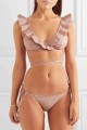 Angelsin Fırfırlı Çizgili Bikini Takım
