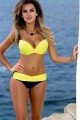 Angelsin Sarı Siyah Şık Bikini Takım