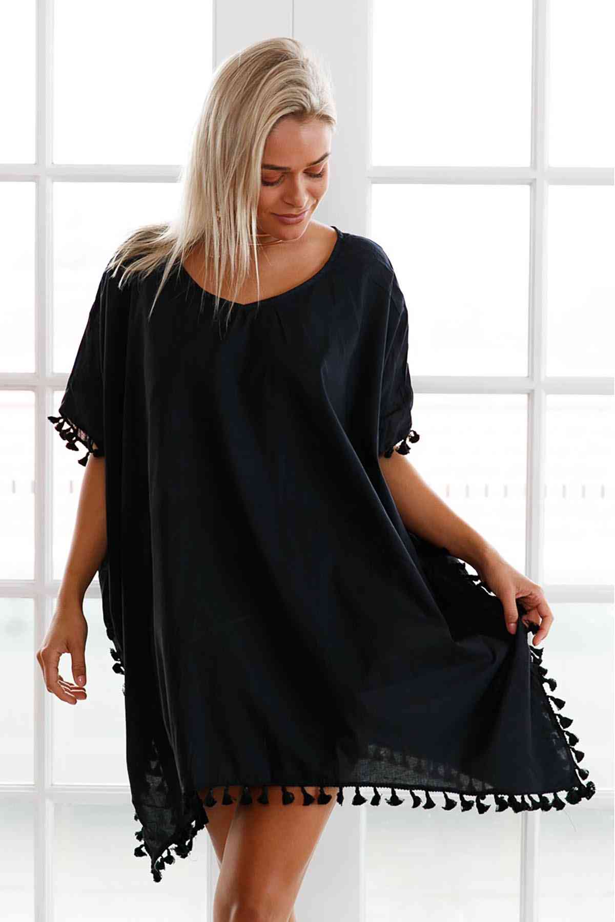 Angelsin Şık Siyah Pareo