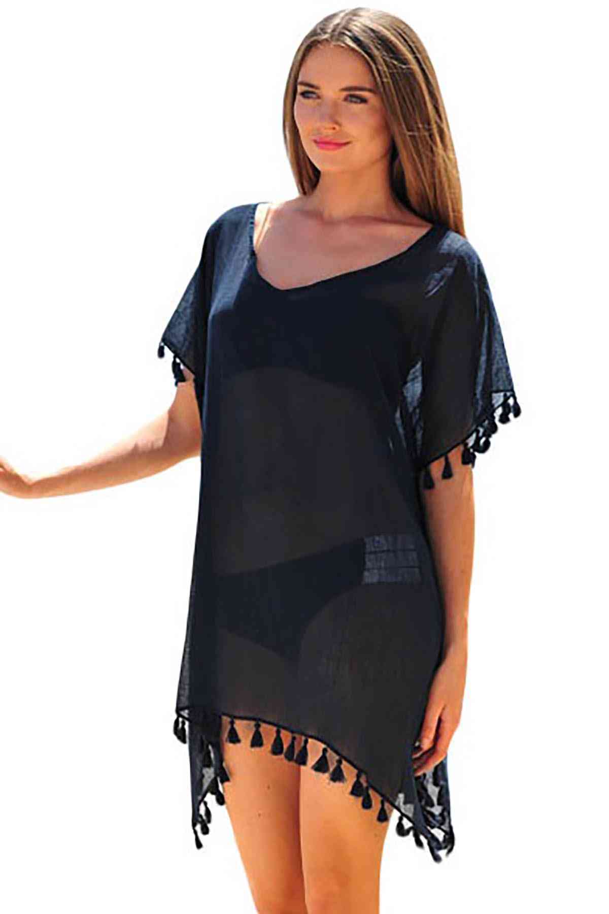 Angelsin Şık Siyah Pareo