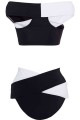 Angelsin Siyah Beyaz Çapraz Bikini Alt