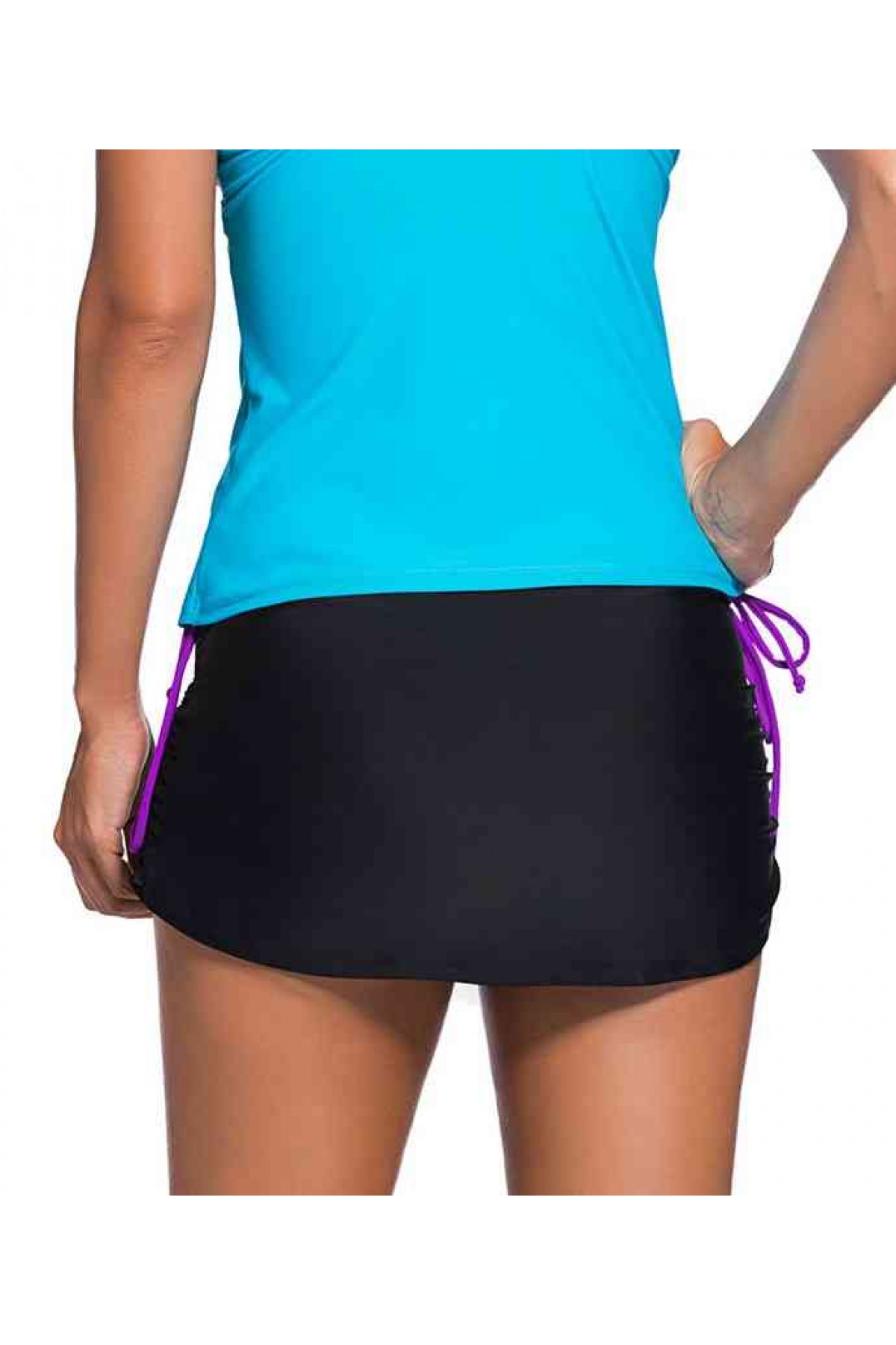 Angelsin Siyah Yandan İpli Etek Bikini Alt