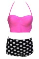 Angelsin Üstü pembe Yüksek Bel Şık Bikini