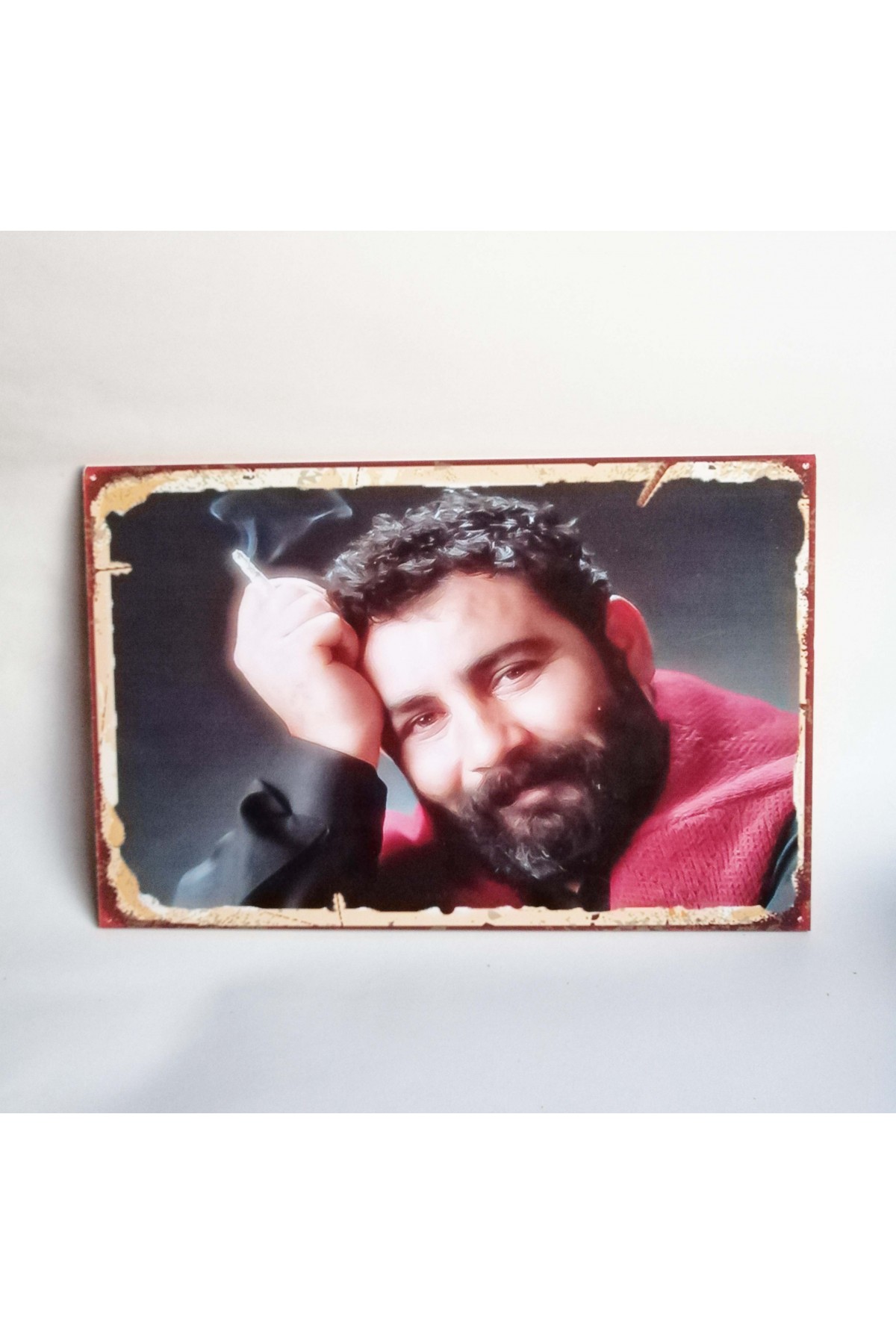Retro Vintage Ahşap Poster Ahmet Kaya