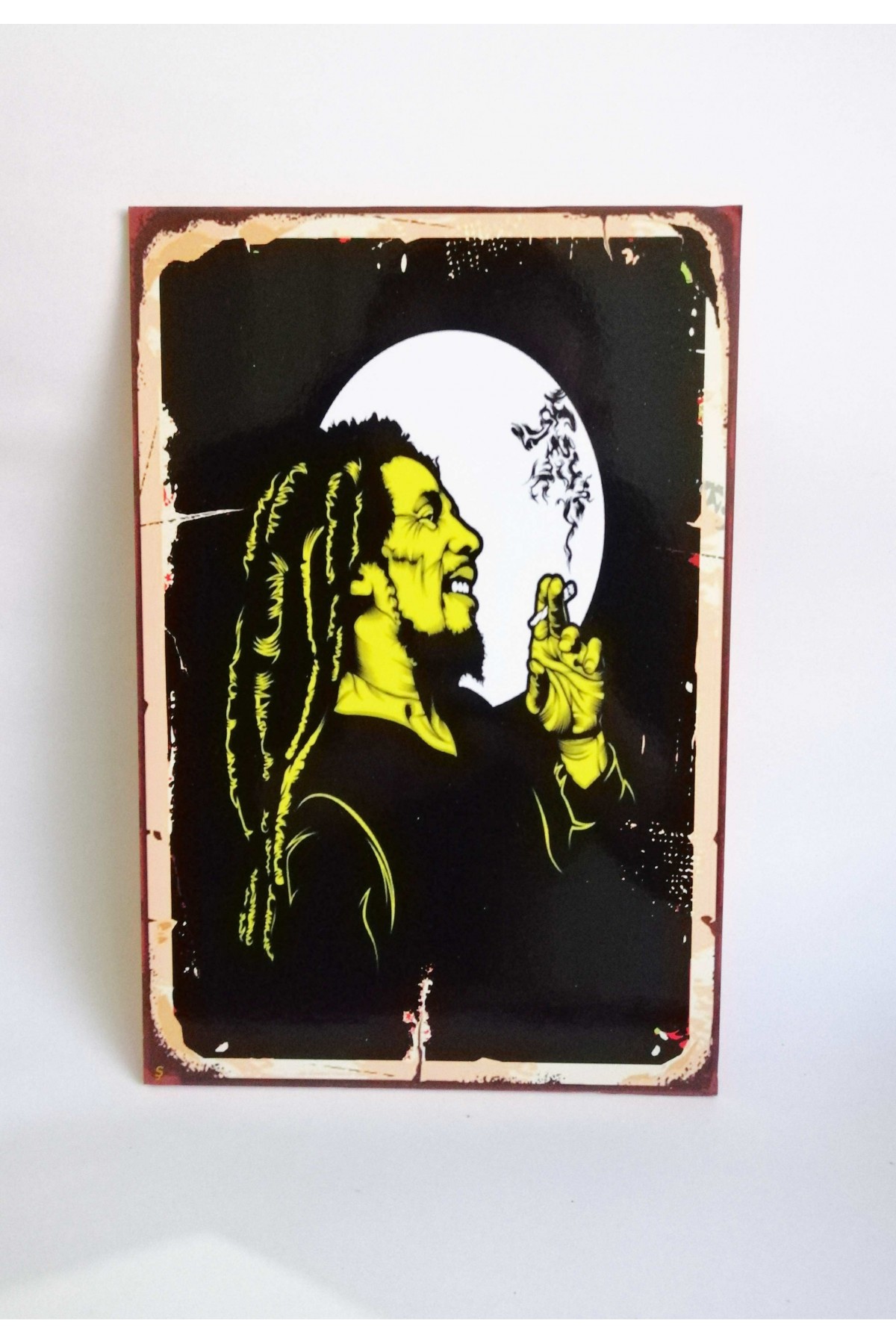 Retro Vintage Ahşap Poster Bob Marley