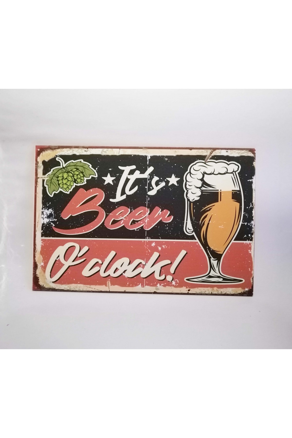 Retro Vintage Ahşap Poster Alkol Temalı