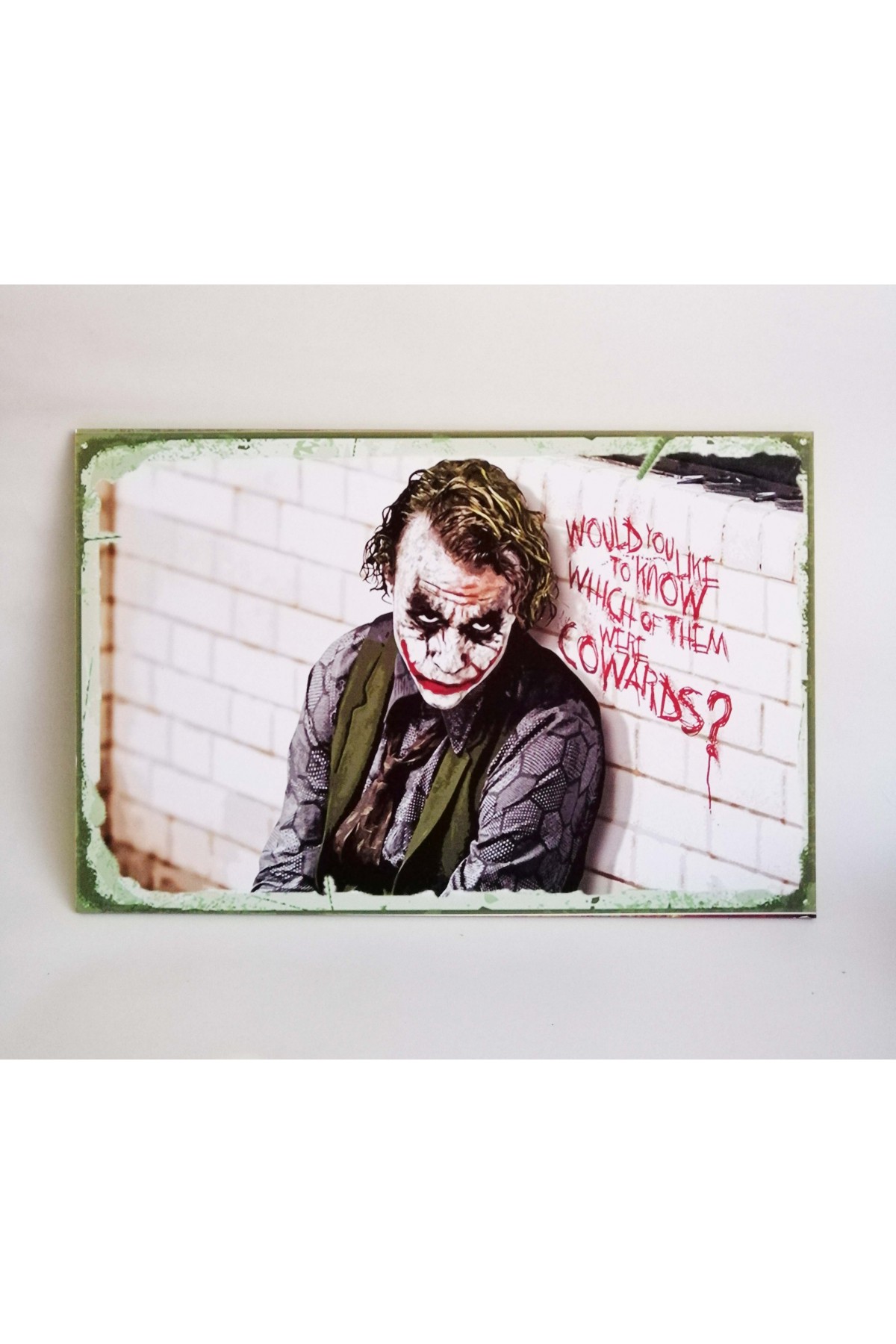 Retro Vintage Ahşap Poster Joker Duvar Yazılı