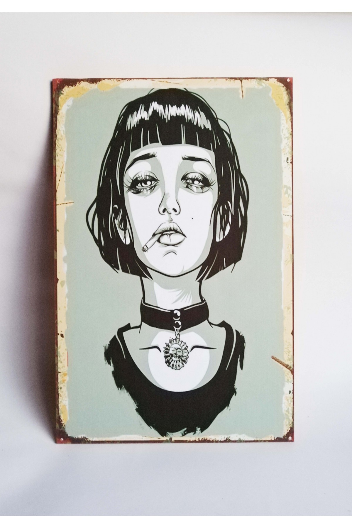 Retro Vintage Ahşap Poster Leon Filmi Mathilda