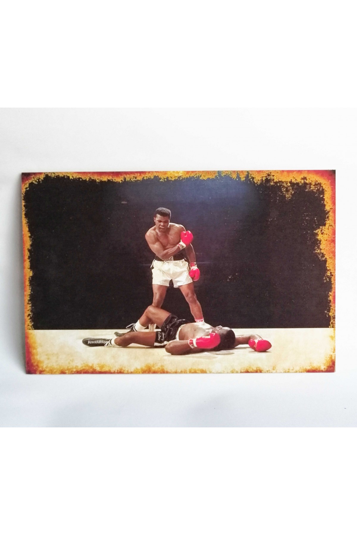 Retro Vintage Ahşap Poster Muhammed Ali