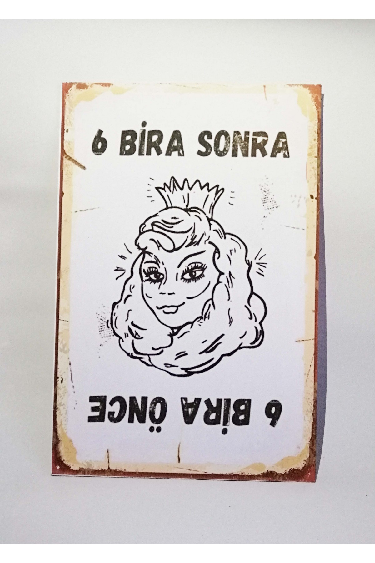 Retro Vintage Ahşap Poster Espirili Yazı