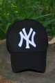 Şapka NY Nakışlı Yankees Unisex Siyah-Beyaz Fileli