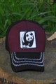 Panda Figürlü Şapka Bordo