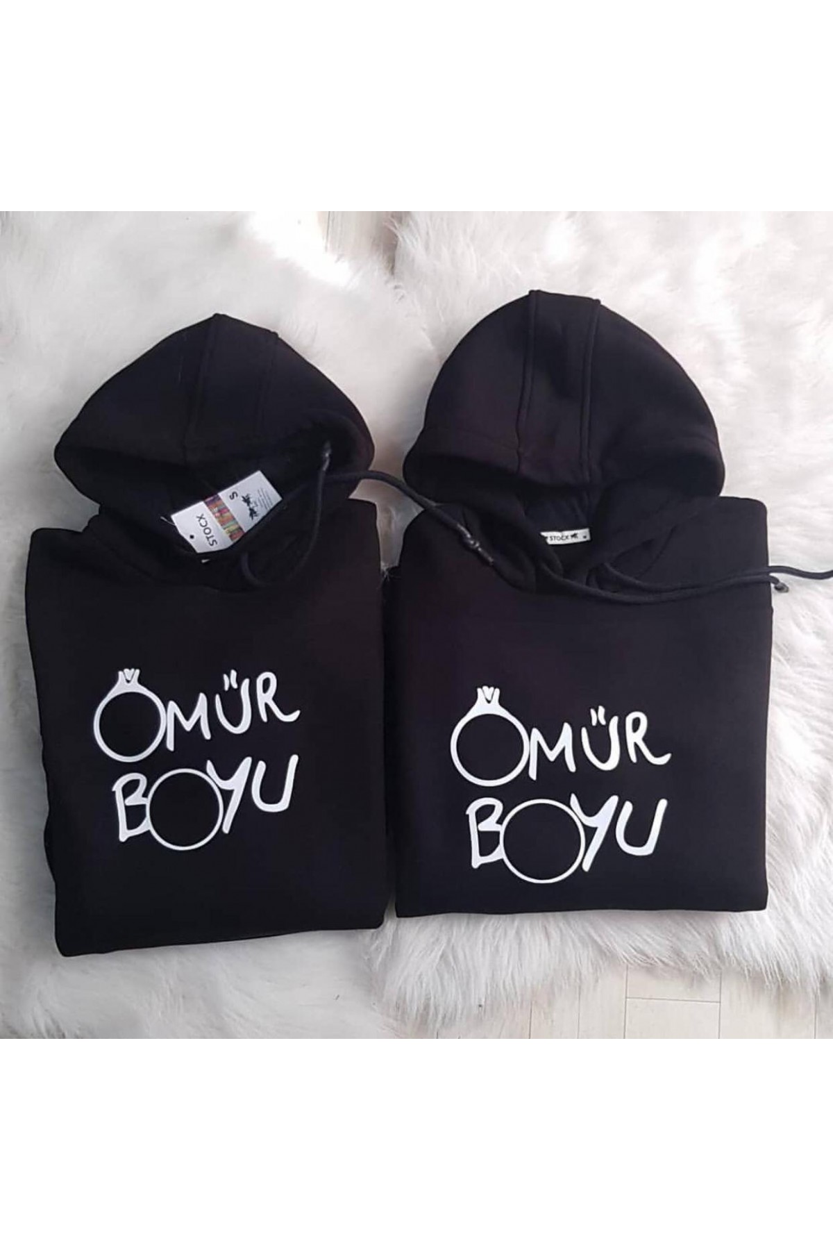 Sevgili Kombini Ömür Boyu Yazılı Siyah