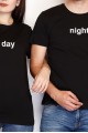 Sevgili Kombini Tişört Night Day Baskılı Beyaz