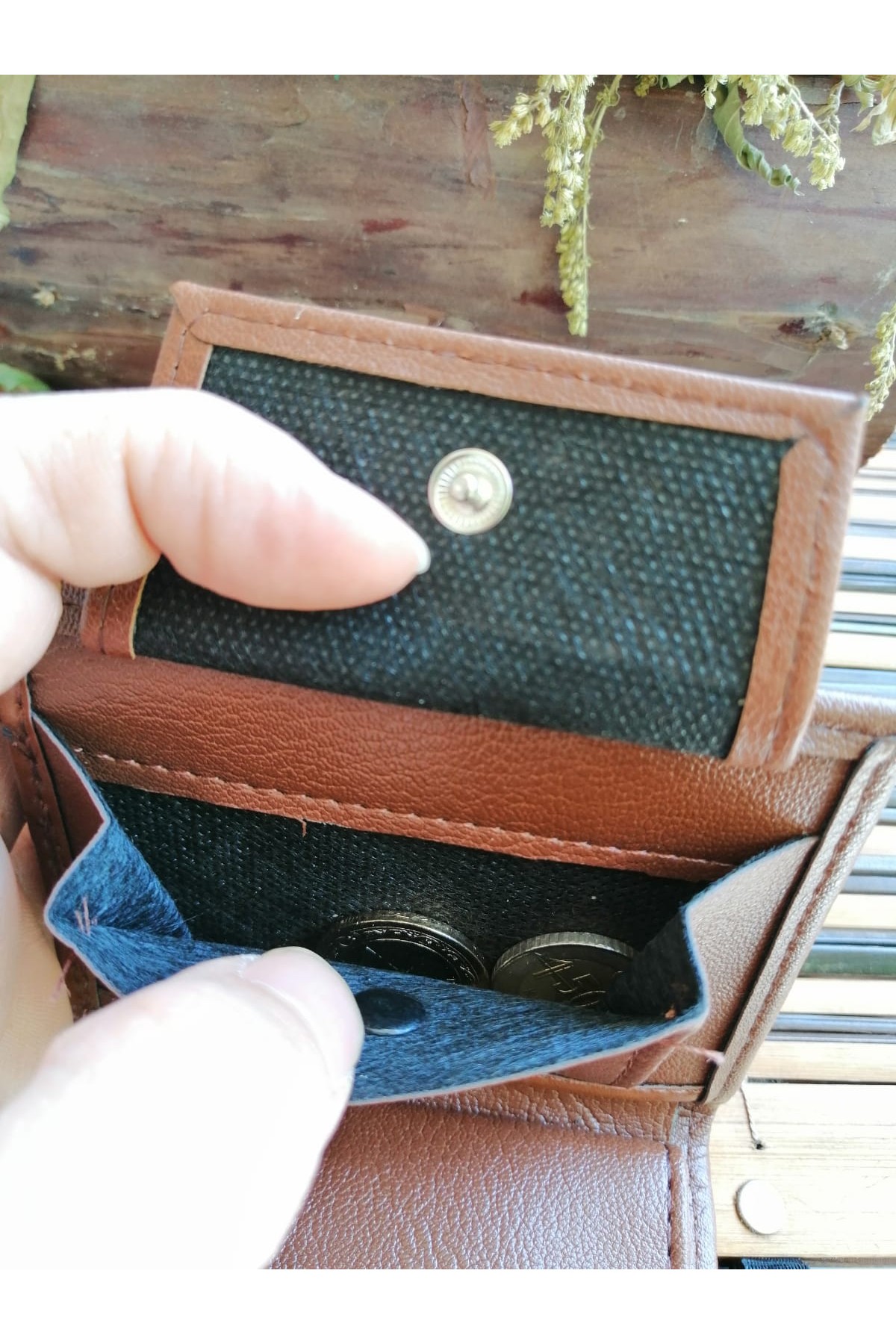 Erkek Cüzdan Bozuk Paralı Kahve Renk