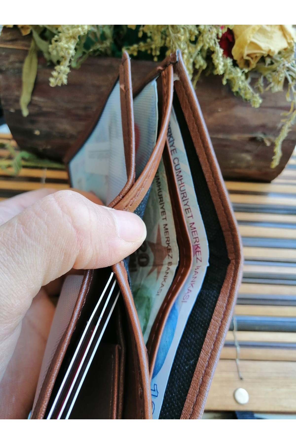 Erkek Cüzdan Bozuk Paralı Kahve Renk