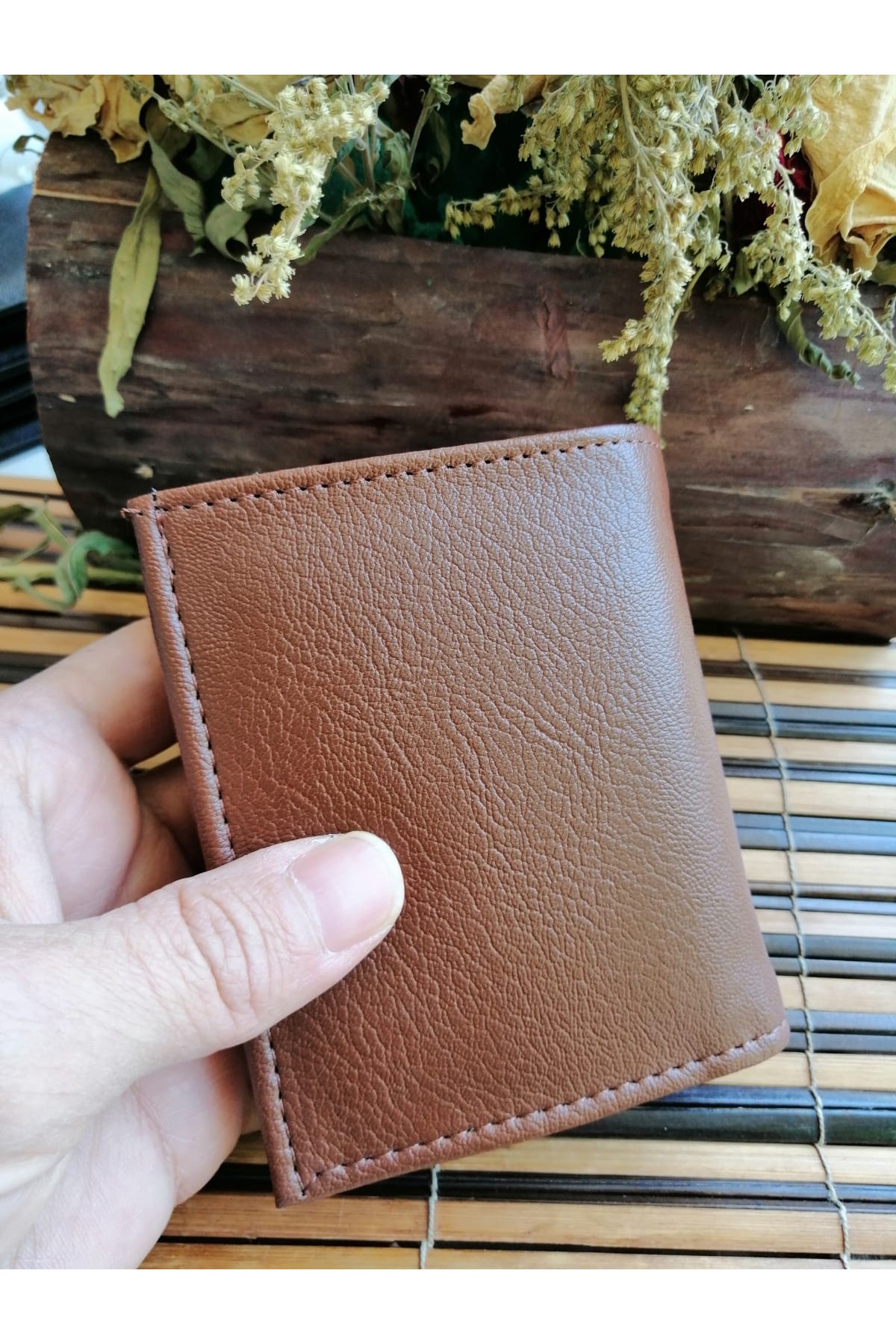 Erkek Cüzdan Bozuk Paralı Kahve Renk