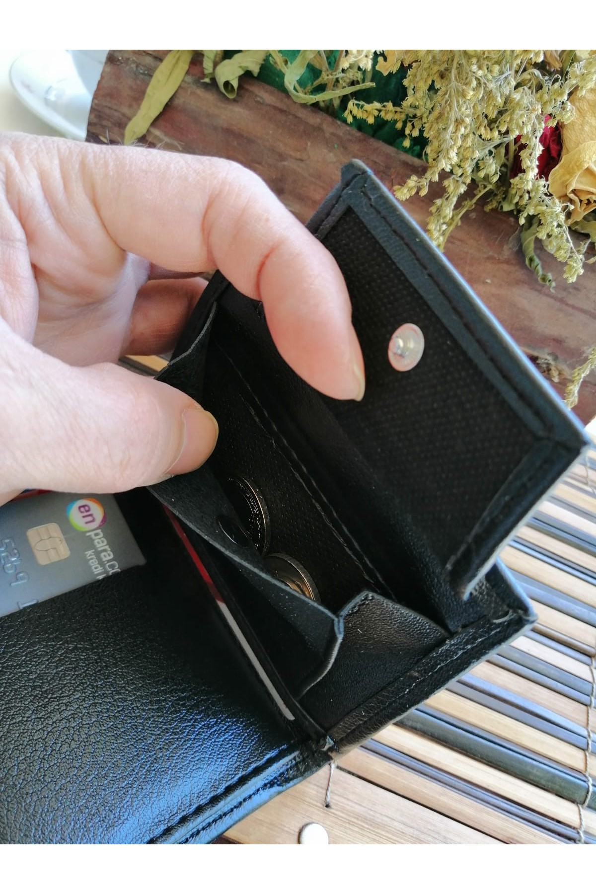 Erkek Cüzdan Bozuk Paralı Siyah