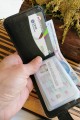 Erkek Kartlık Cüzdan Kartvizitli Çıtıçıtlı Siyah