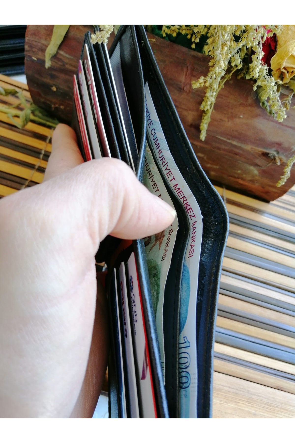 Erkek Cüzdan Yatay Siyah