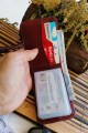 Erkek Kartlık Cüzdan Lastikli Bordo
