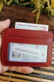 Erkek Kartlık Cüzdan Oval Tasarım Bordo