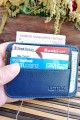 Erkek Kartlık Cüzdan Oval Tasarım İndigo Mavi