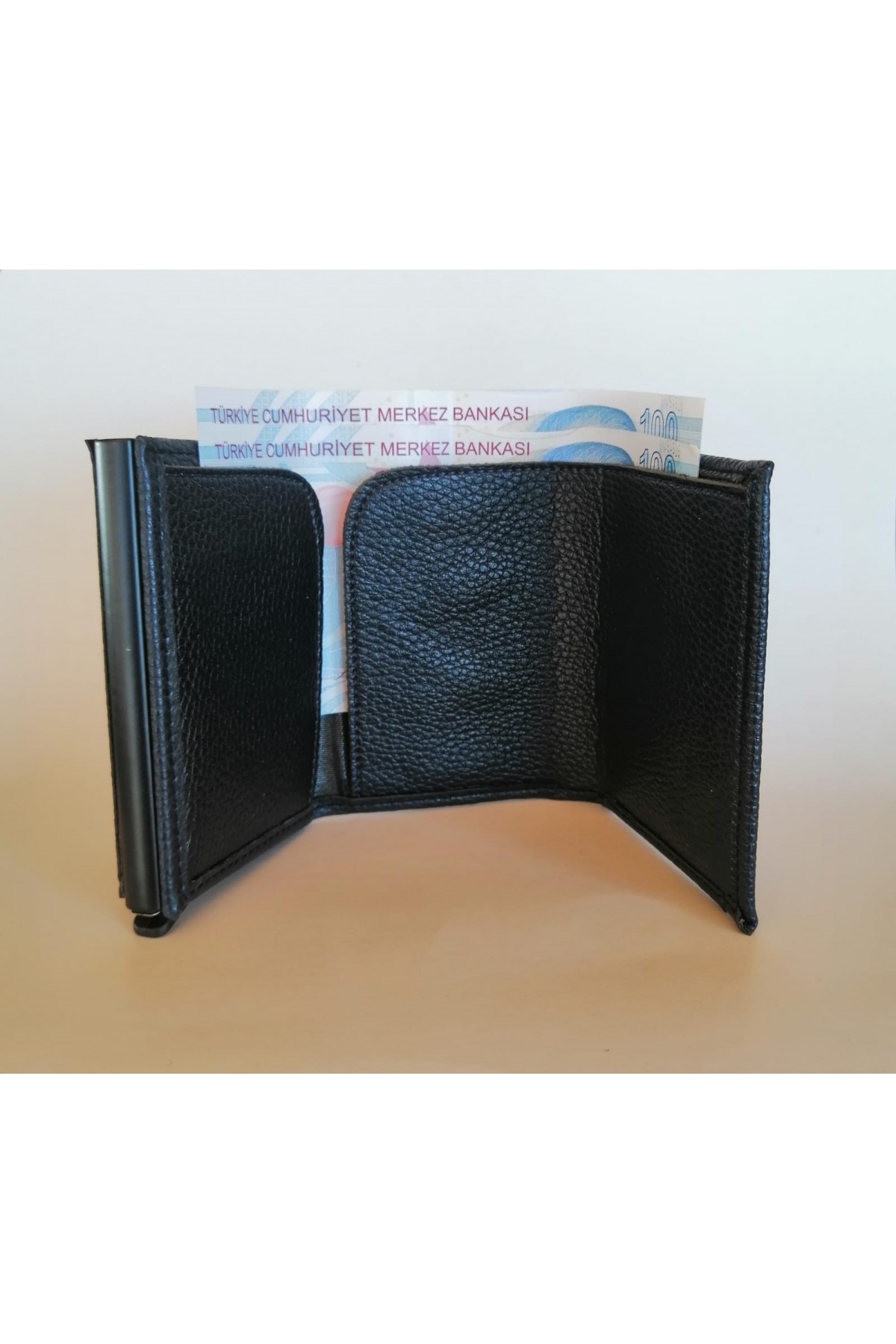 Erkek Cüzdan Otomatik Mekanizmalı Mıknatıslı İndigo Mavi