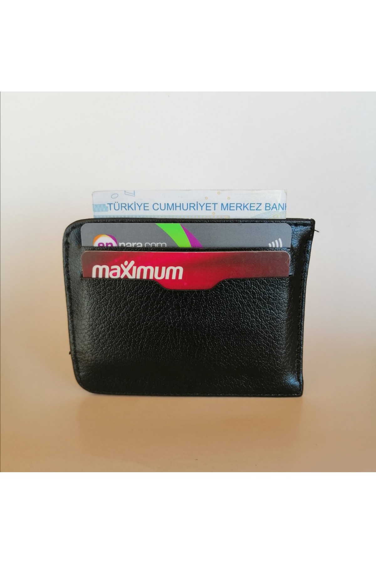 Erkek Kartlık Cüzdan Çıtçıtlı Siyah