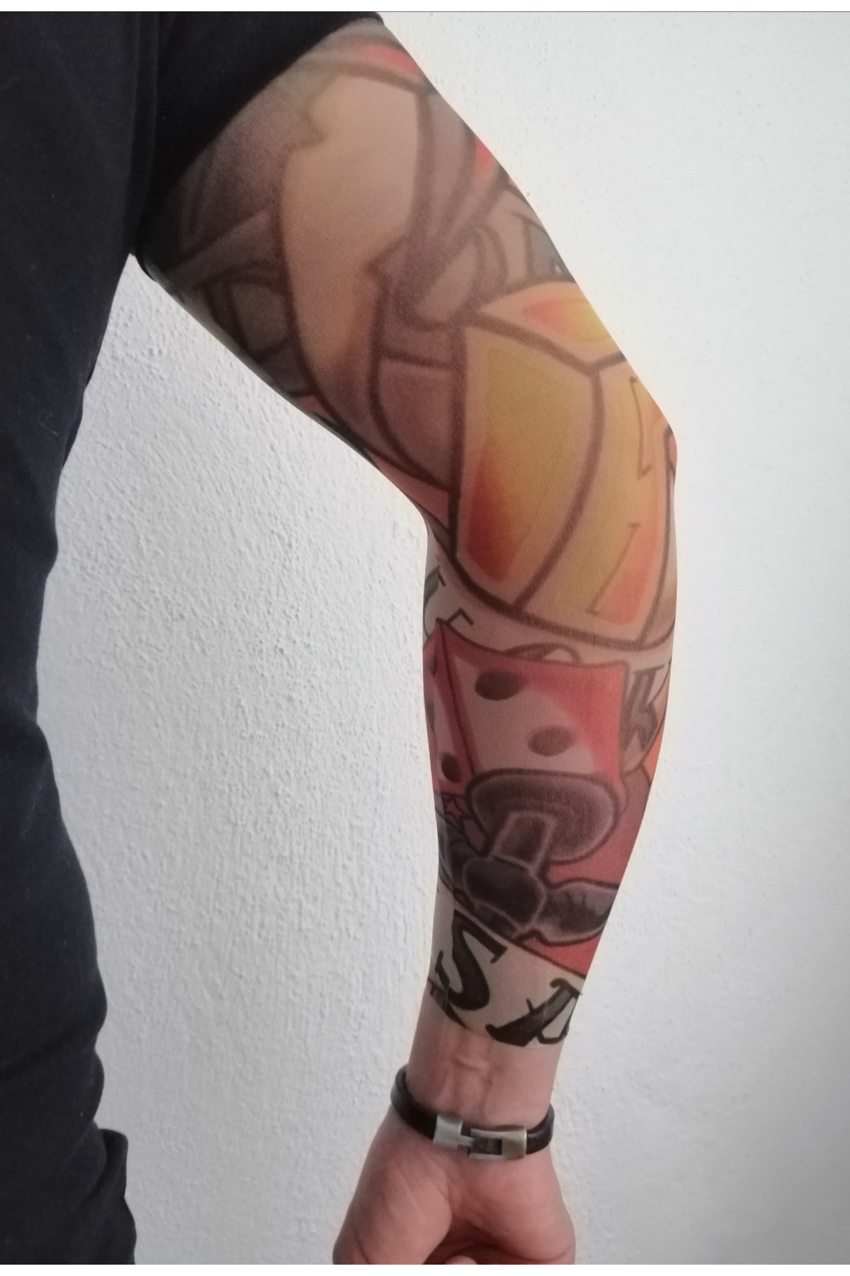 Çift Zar Figürlü Giyilebilir Dövme Çift Yönlü